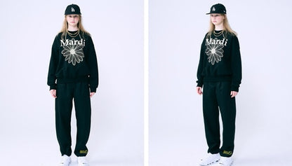 SWEATSHIRT FLOWERMARDI_BLACK CREAM