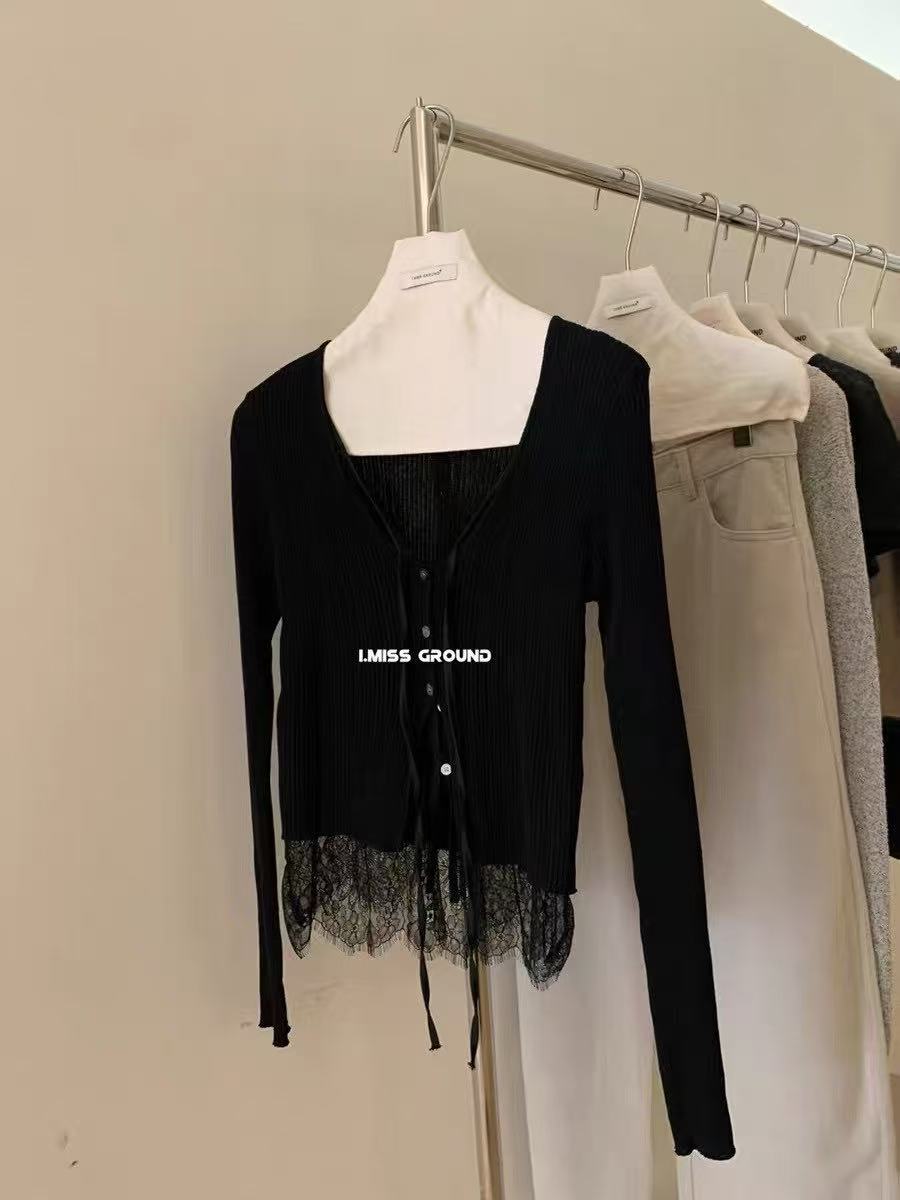 LACE-KNIT TOP