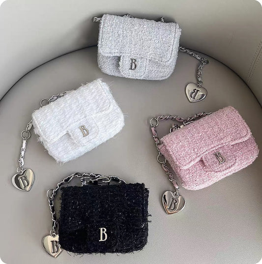 CHAIN-STRAP WOVEN BELT BAG