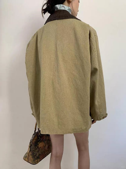 PANELED DENIM JACKET